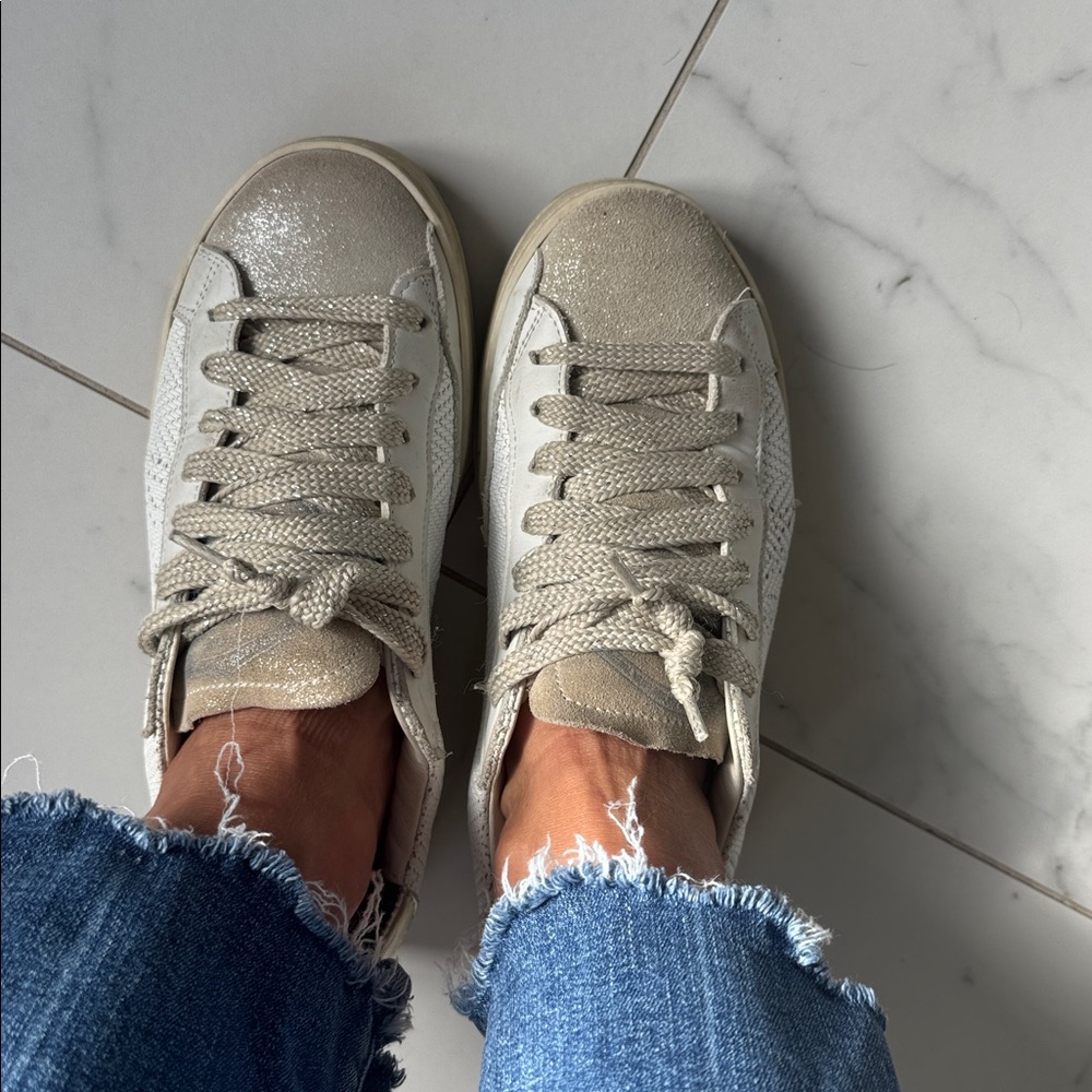 P448 Women's Sneakers in Cream and White